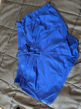 Athleta Royal Blue Drawstring Track Shorts